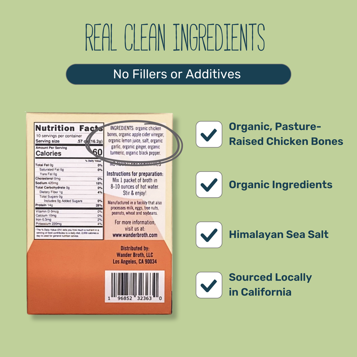 Organic Pasture-Raised Turmeric Ginger Chicken Bone Broth