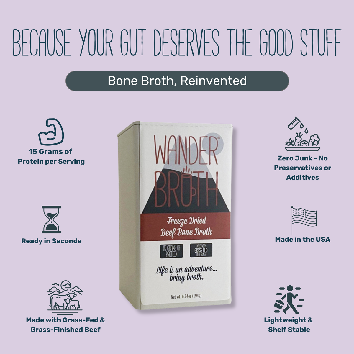 Grass-Fed Beef Bone Broth - Bulk