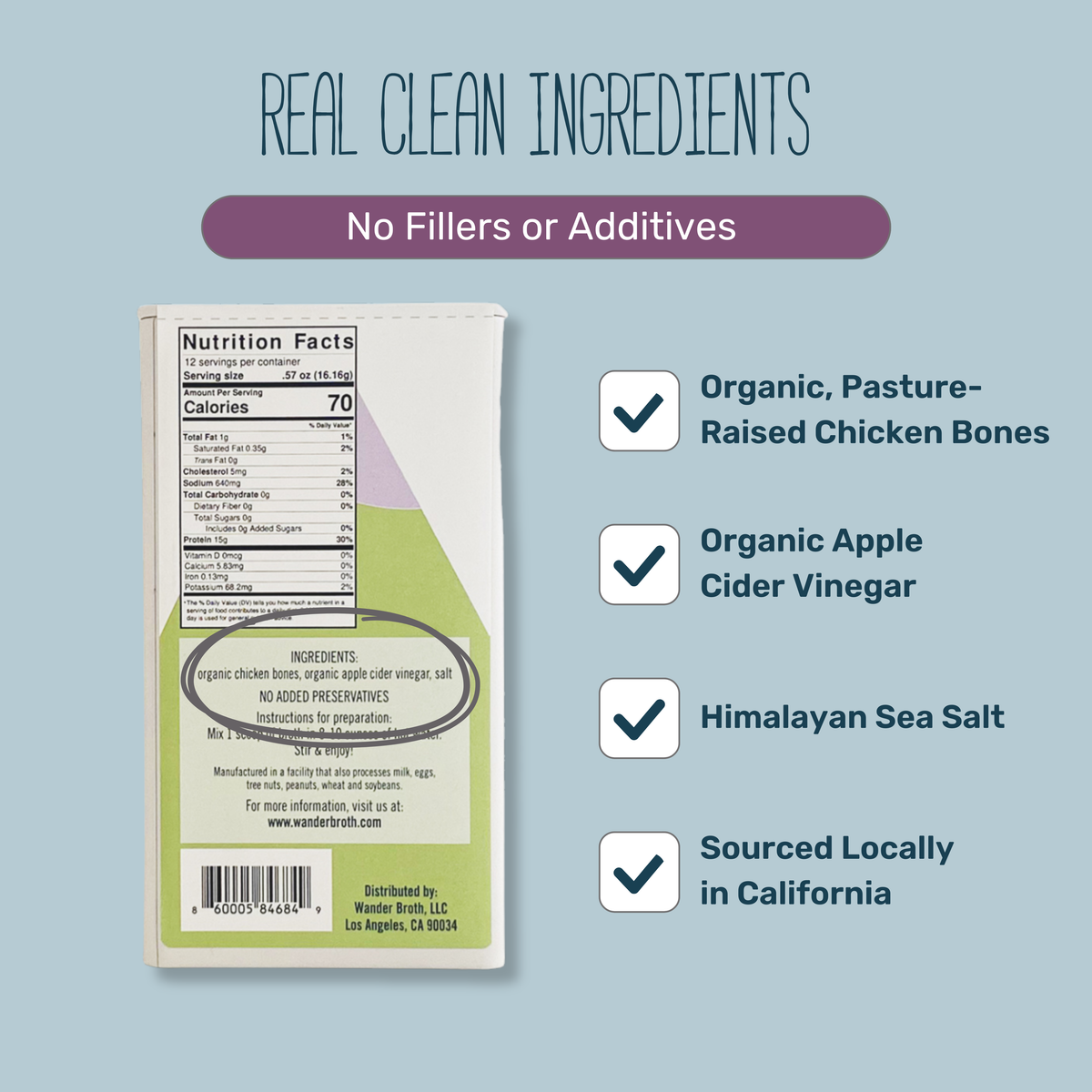 Organic Pasture-Raised Chicken Bone Broth - Bulk