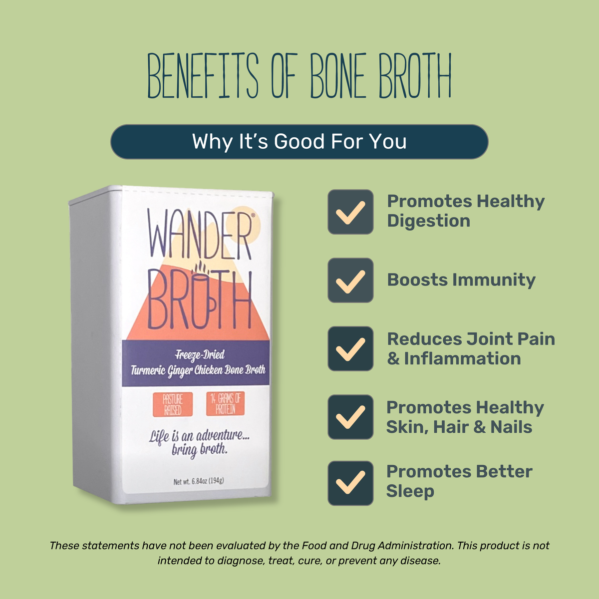 Organic Pasture-Raised Turmeric Ginger Chicken Bone Broth - Bulk