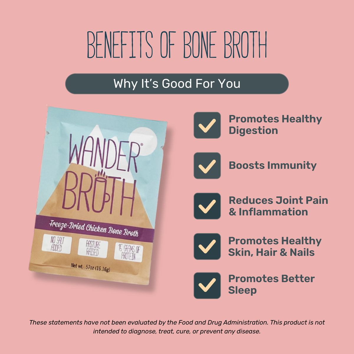 No Salt Added Organic Pasture-Raised Chicken Bone Broth